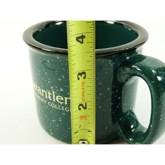 Kwantlen University College Coffee Mug Cup Green Speckled Thick Surrey BC - Picture 9 of 9